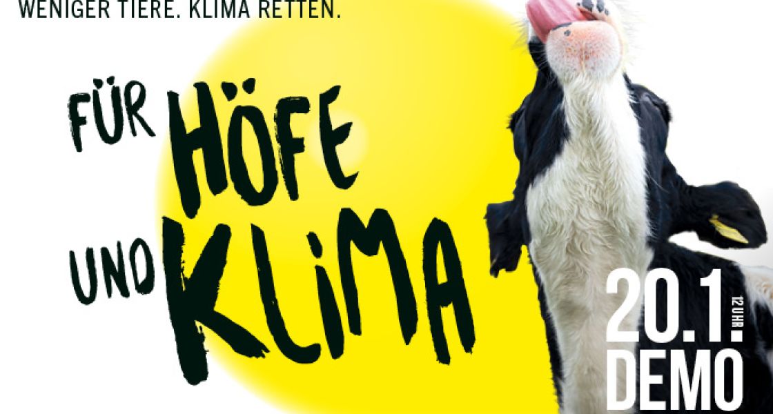 Wir haben es satt. 20.01.2024 Demoaufruf Kuh