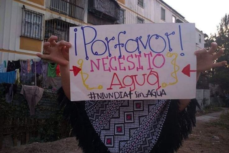 Schild "Brauche Wasser!